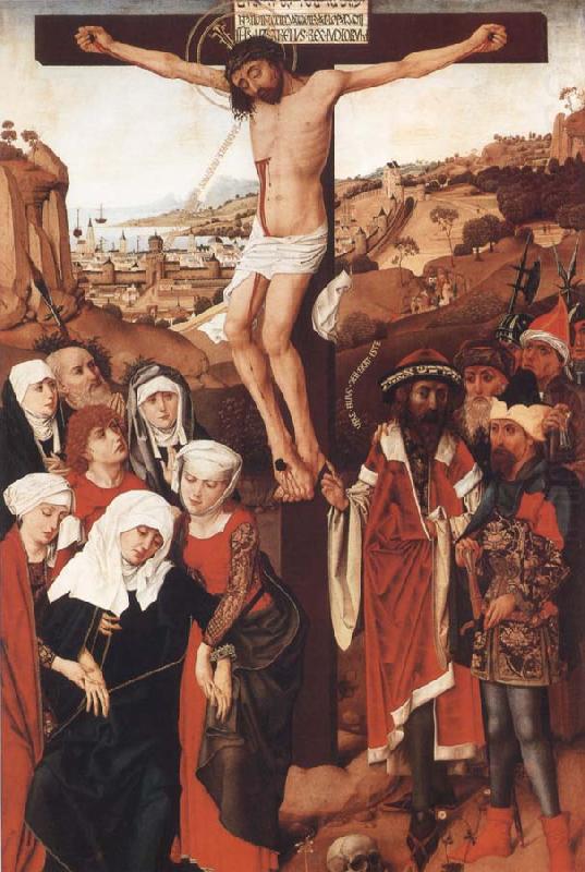 PLEYDENWURFF, Hans Crucifixion of the Hof Altarpiece china oil painting image